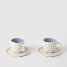 Görseli Galeri görüntüleyiciye yükleyin, Justine Kahve Fincanı ve Tabağı, Mavi & Beyaz
